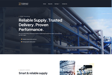 Zomaf Consulting website built by Cennova Digital